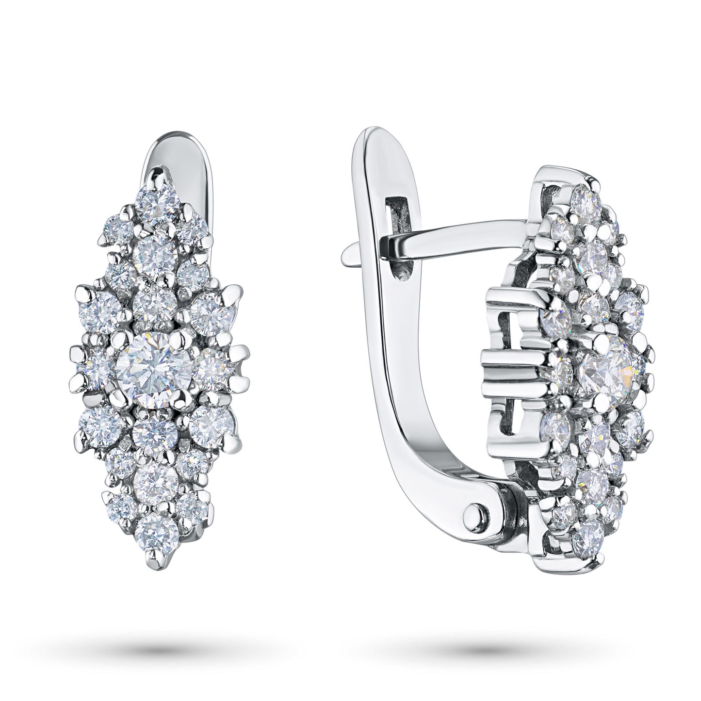 14K White Gold Earrings with Natural Diamonds 9.020 CT.TW