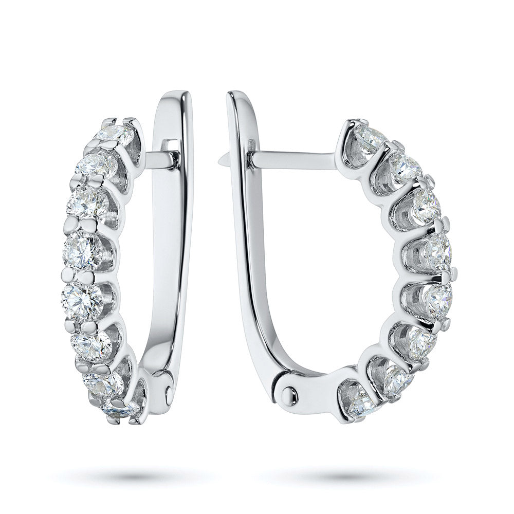 14K White Gold Earrings with Lab-Created Diamonds 15.600 CT.TW