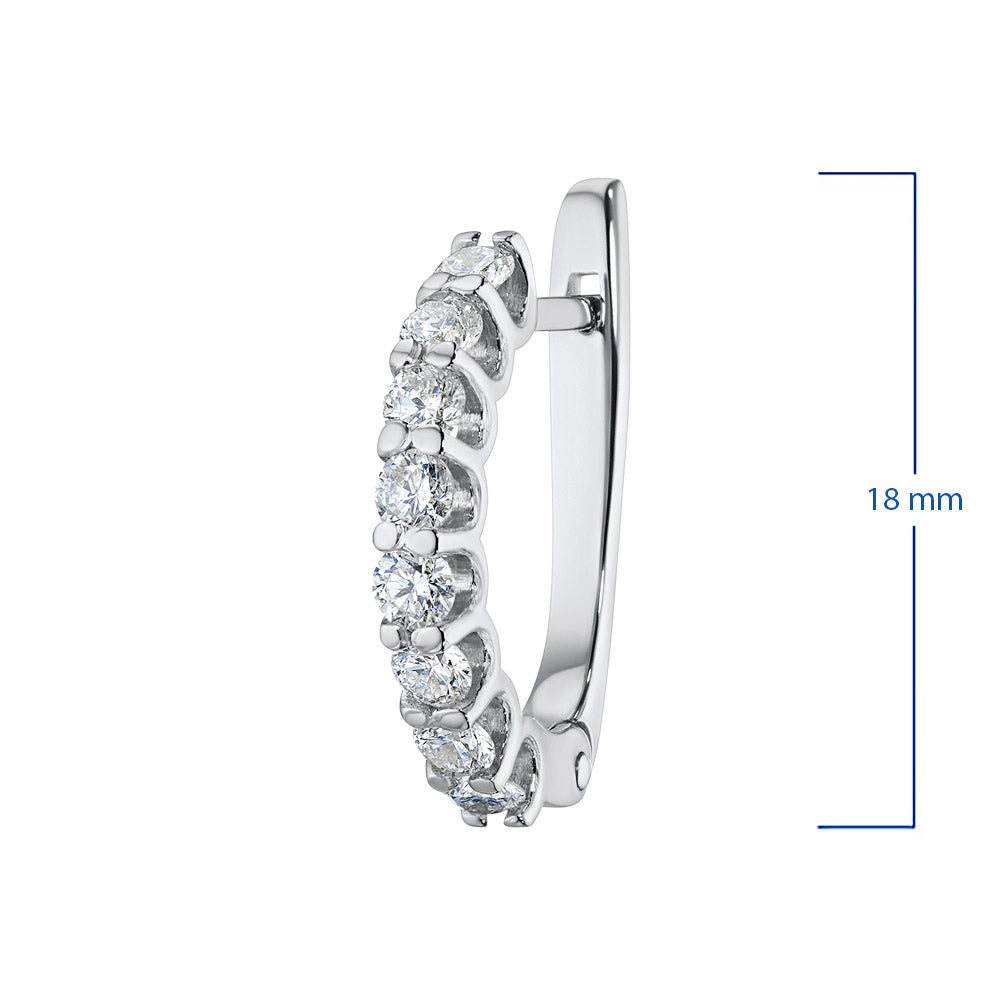 14K White Gold Earrings with Lab-Created Diamonds 15.600 CT.TW