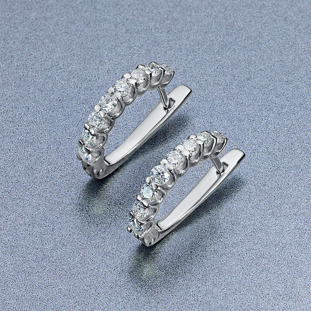 14K White Gold Earrings with Lab-Created Diamonds 15.600 CT.TW