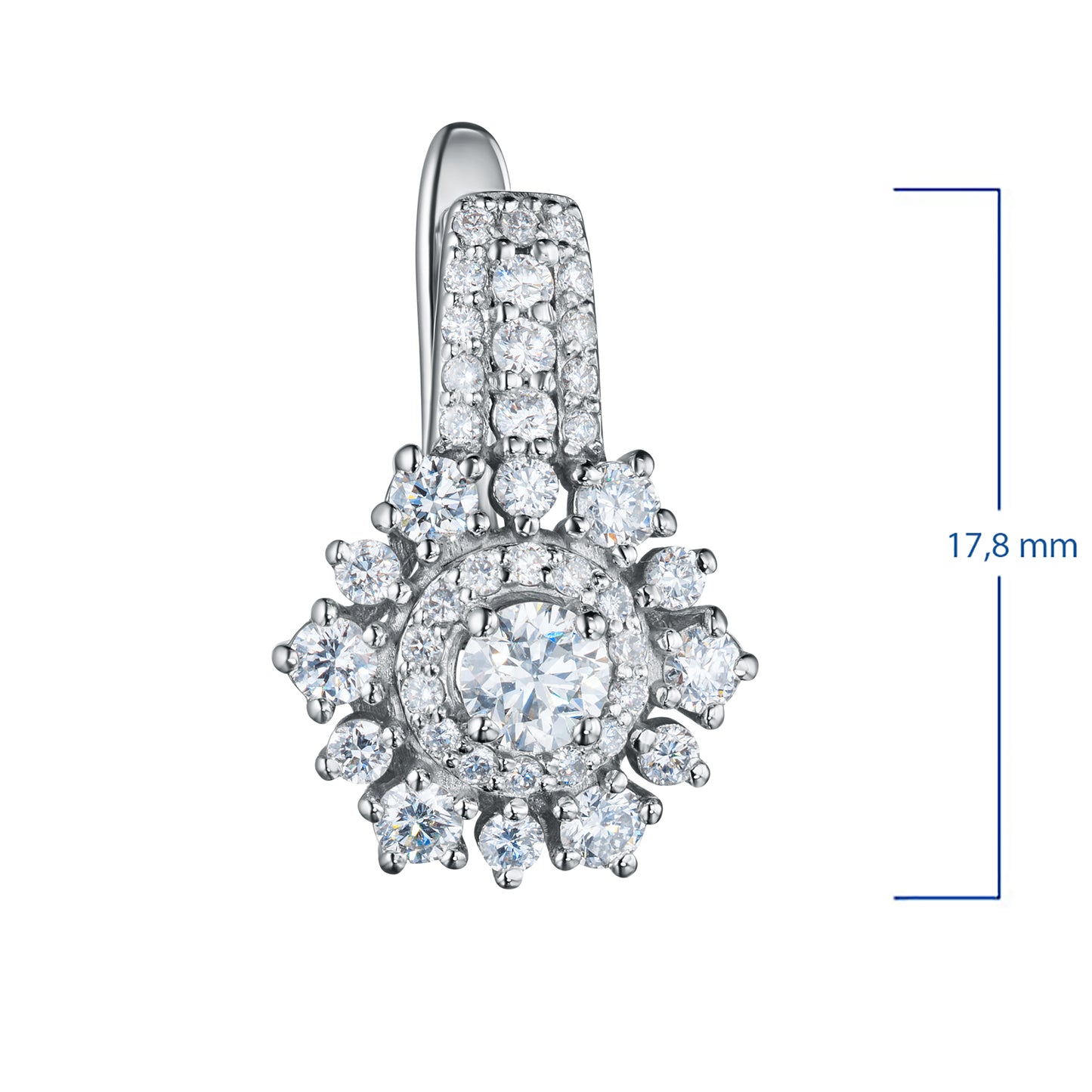 14K White Gold Earrings with Natural Diamonds 26.440 CT.TW