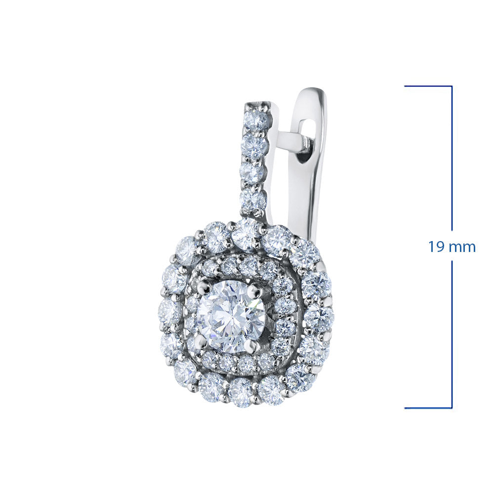 14K White Gold Earrings with Lab-Created Diamonds 28.090 CT.TW
