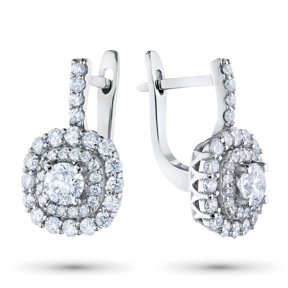 14K White Gold Earrings with Lab-Created Diamonds 28.090 CT.TW