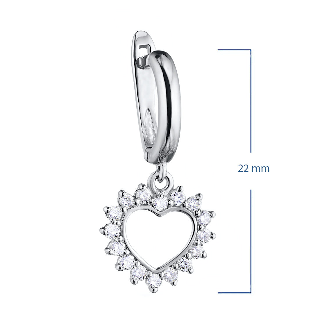 Sterling Silver Earrings with Lab-Created Diamonds 15.360 CT.TW