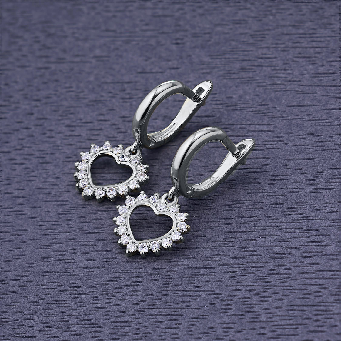 Sterling Silver Earrings with Lab-Created Diamonds 15.360 CT.TW