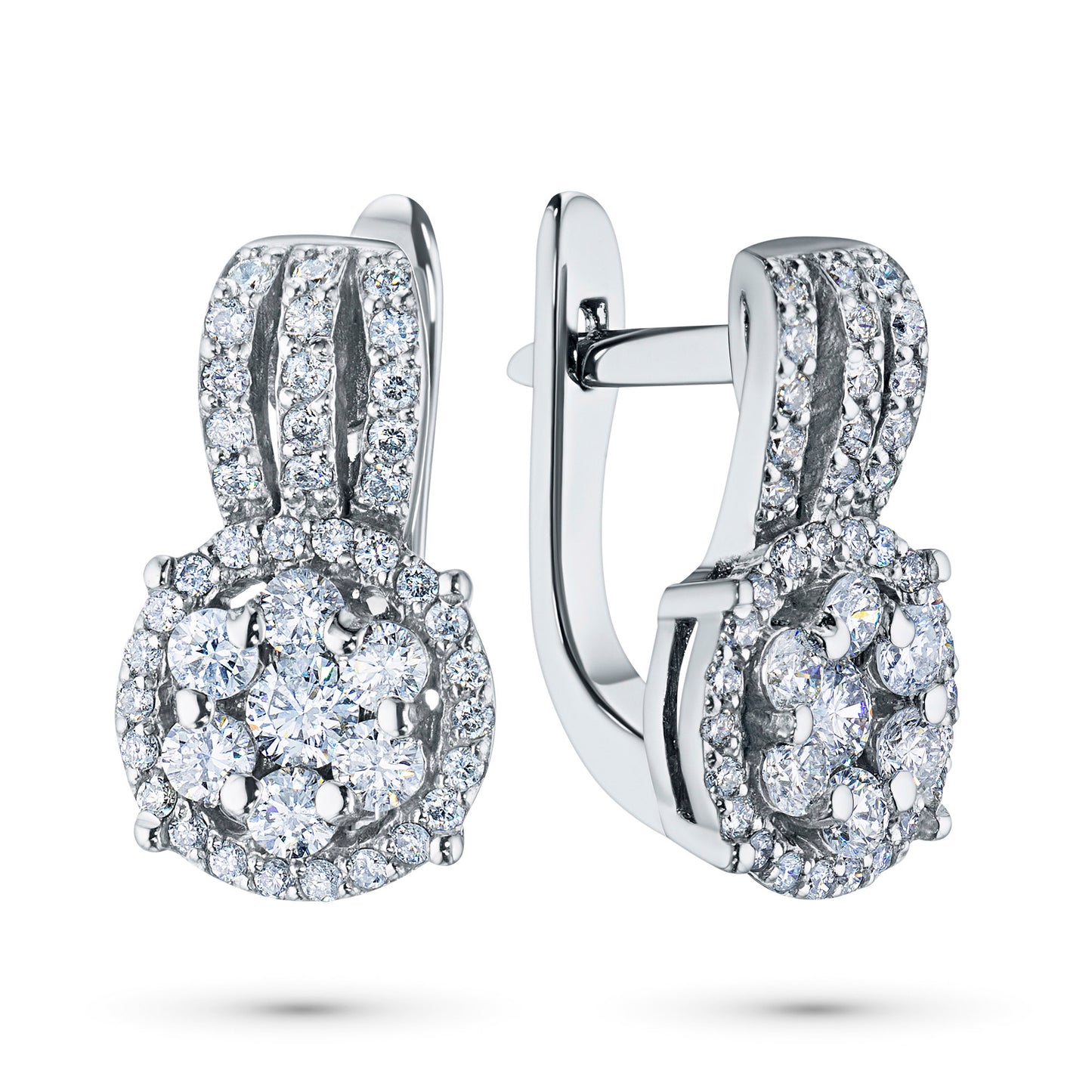 14K White Gold Earrings with Natural Diamonds 25.630 CT.TW
