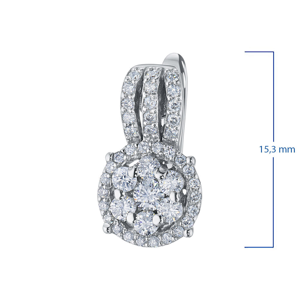 14K White Gold Earrings with Natural Diamonds 25.630 CT.TW