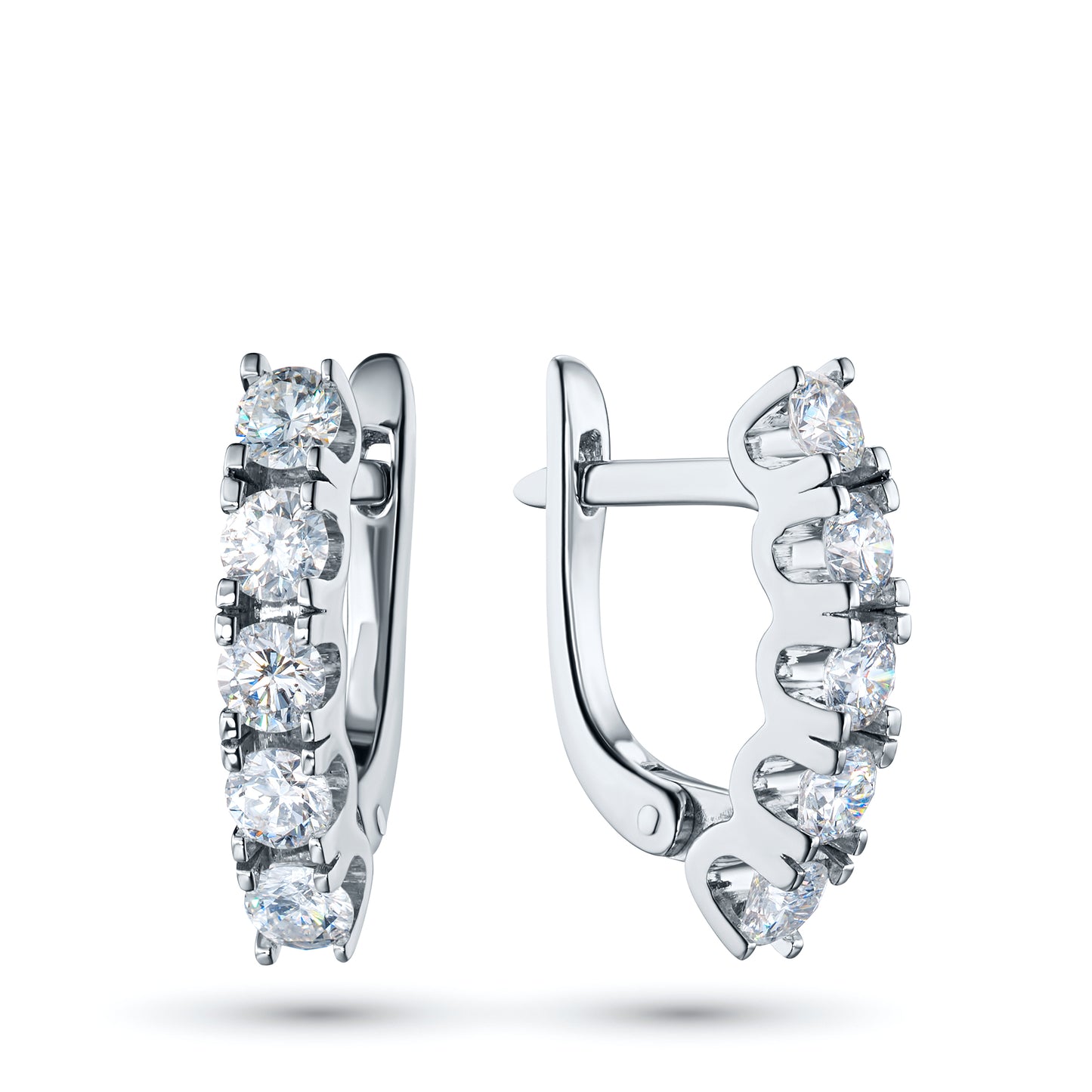 14K White Gold Earrings with Lab-Created Diamonds 15.470 CT.TW