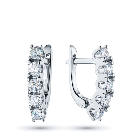 14K White Gold Earrings with Lab-Created Diamonds 15.470 CT.TW