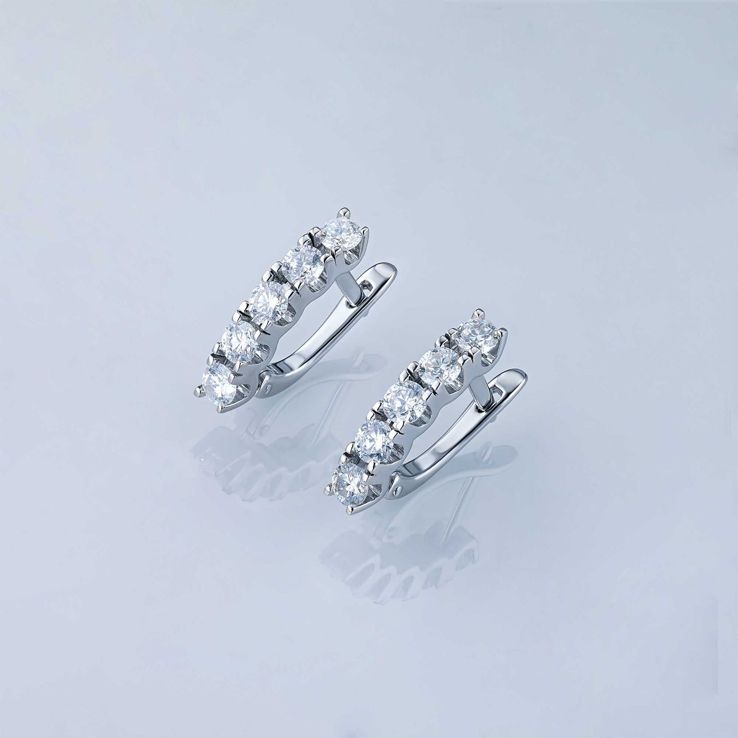 14K White Gold Earrings with Lab-Created Diamonds 15.470 CT.TW
