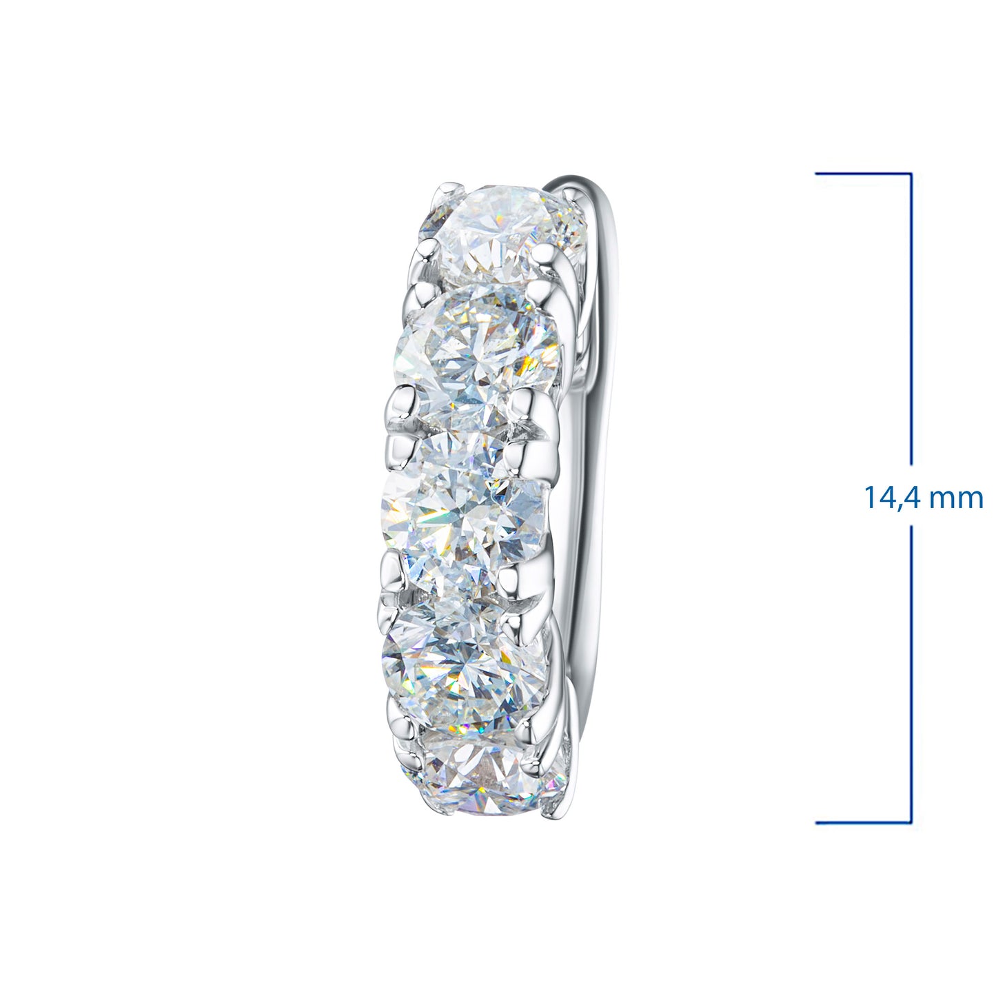 14K White Gold Earrings with Lab-Created Diamonds 17.060 CT.TW