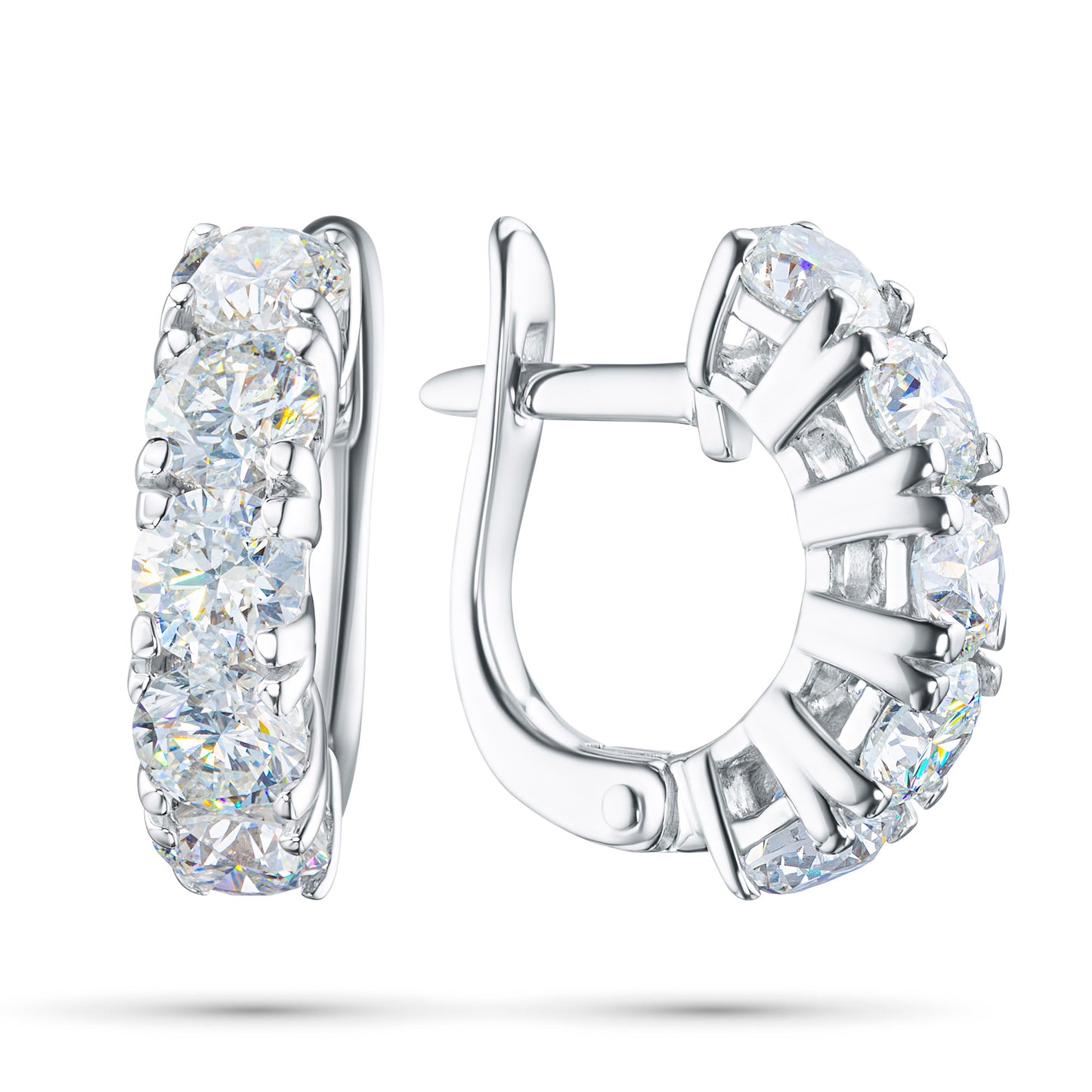 14K White Gold Earrings with Lab-Created Diamonds 17.060 CT.TW