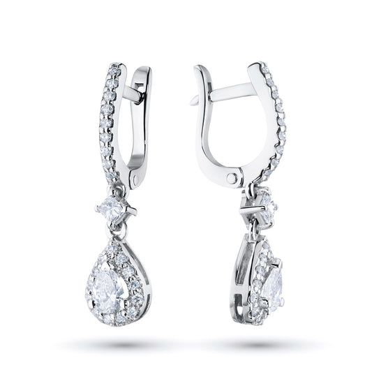 14K Yellow Gold Earrings with Lab-Created Diamonds 12.400 CT.TW