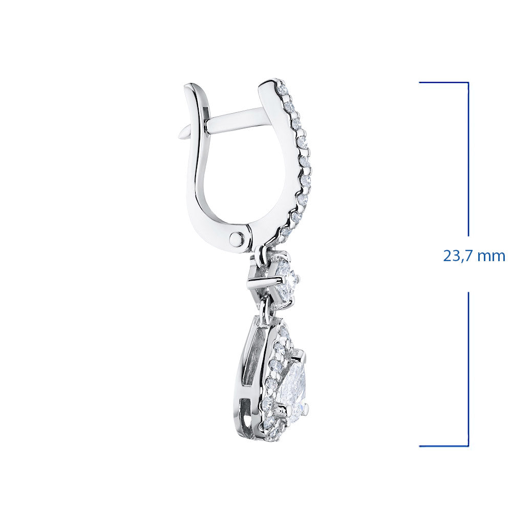 14K Yellow Gold Earrings with Lab-Created Diamonds 12.400 CT.TW