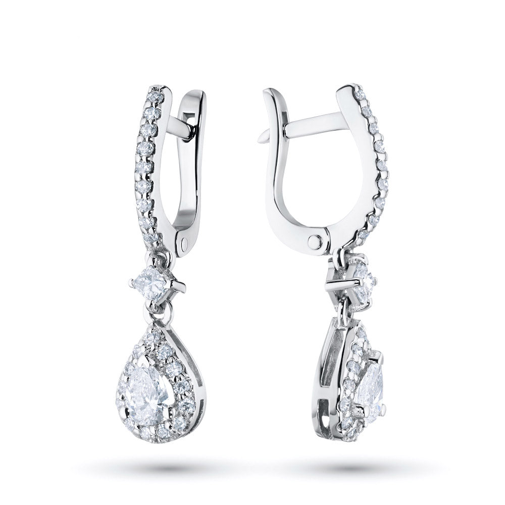 14K White Gold Earrings with Lab-Created Diamonds 7.530 CT.TW