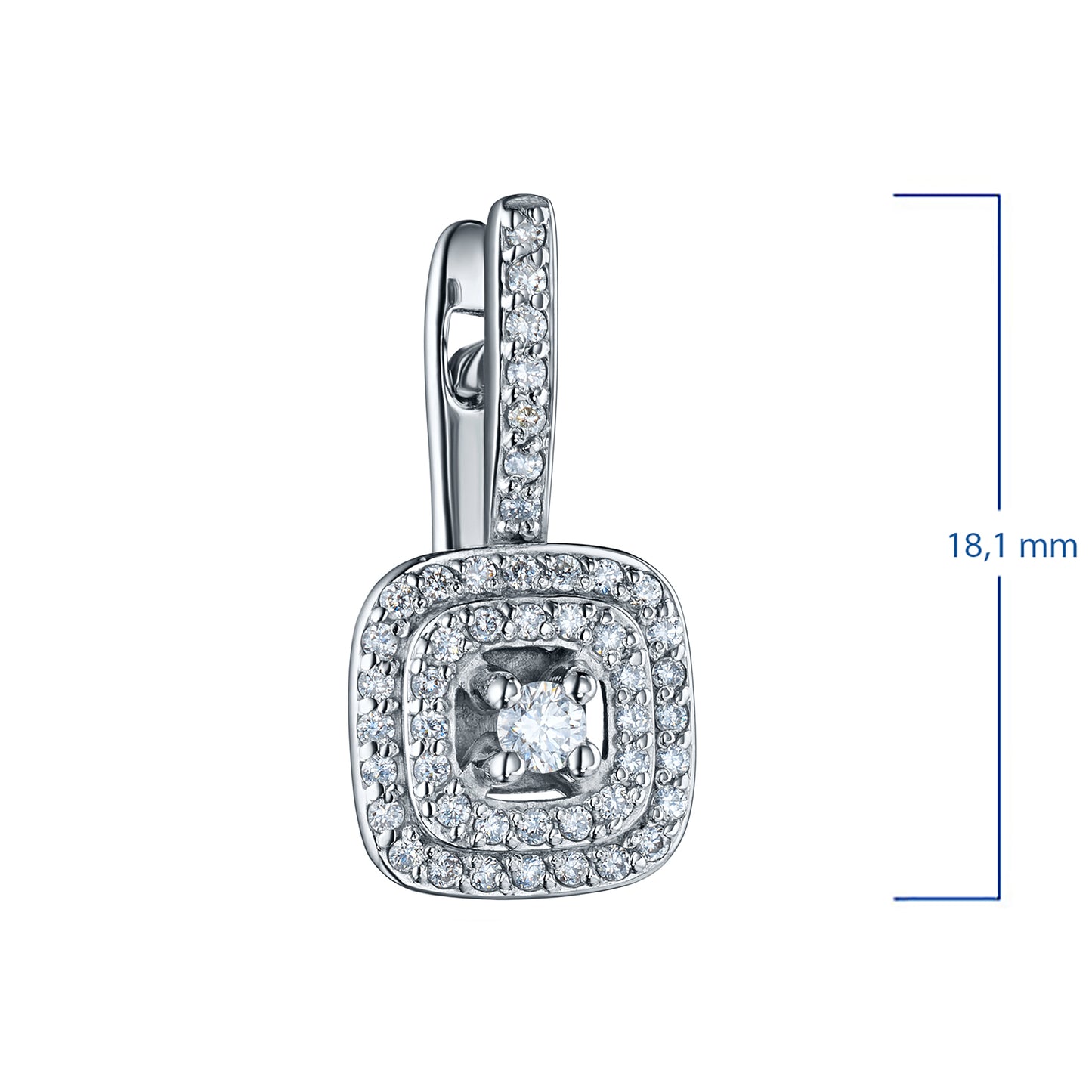 14K White Gold Earrings with Lab-Created Diamonds 40.570 CT.TW