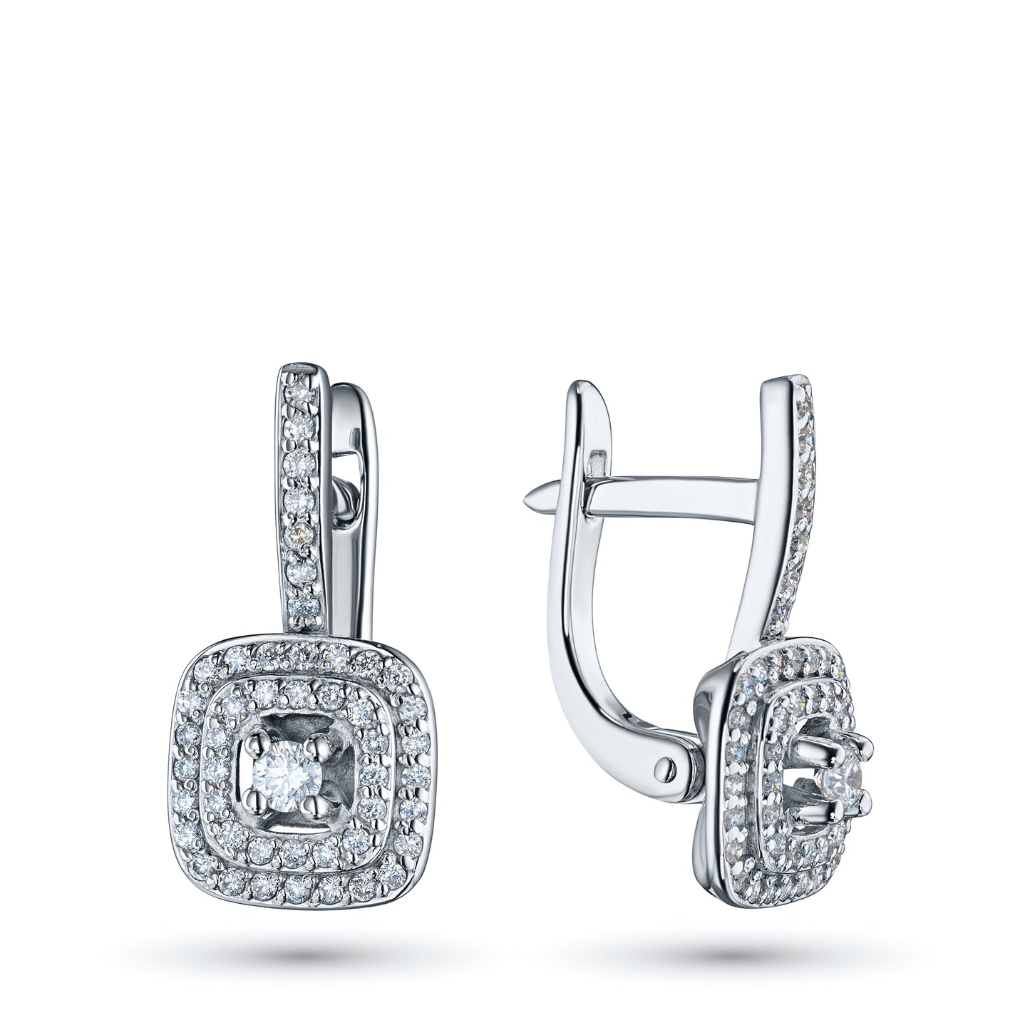 14K White Gold Earrings with Lab-Created Diamonds 40.570 CT.TW
