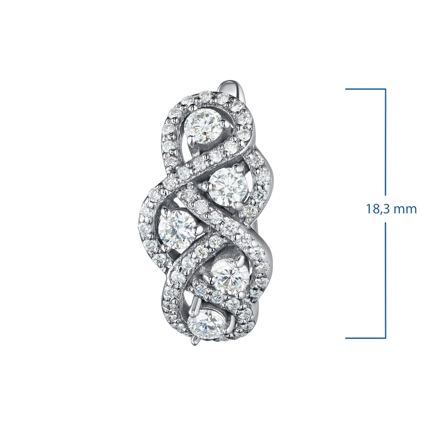 14K White Gold Earrings with Natural Diamonds 49.410 CT.TW