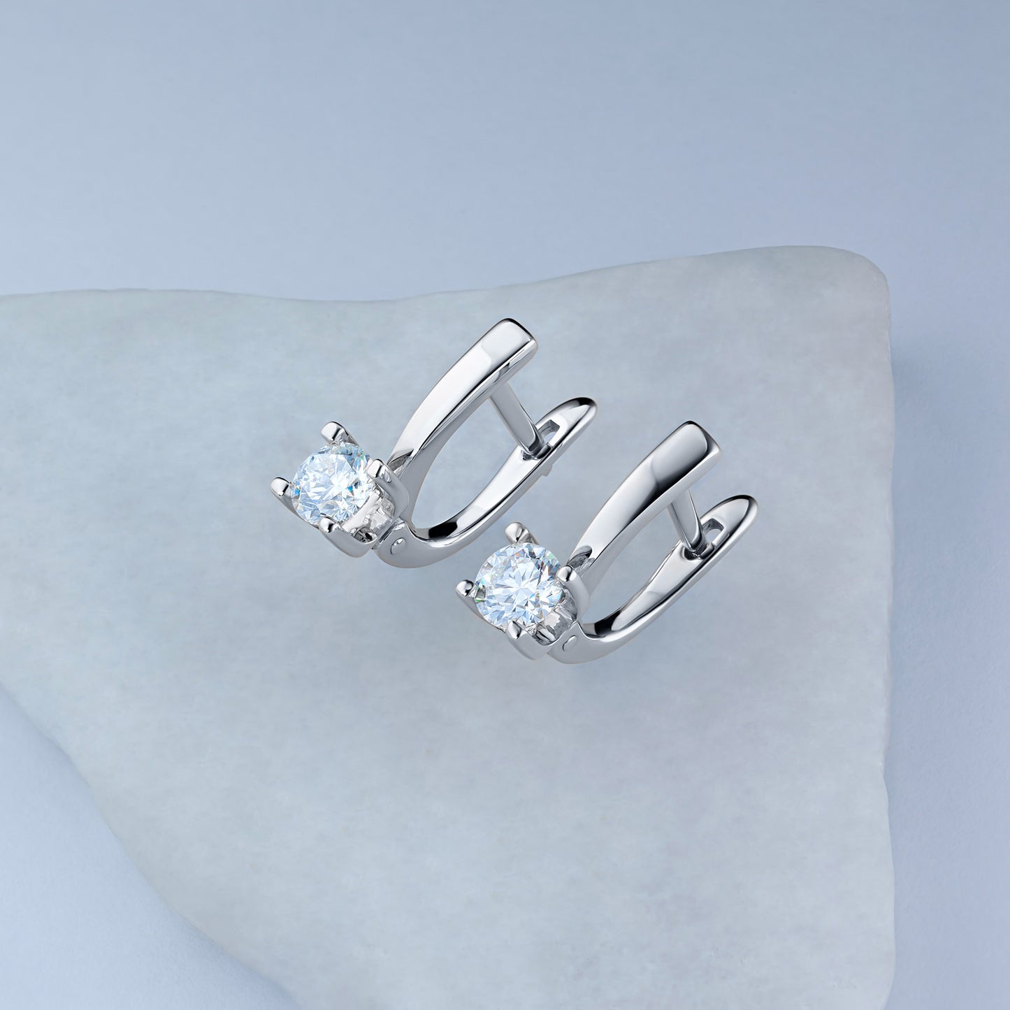 14K White Gold Earrings with Lab-Created Diamonds 1.330 CT.TW