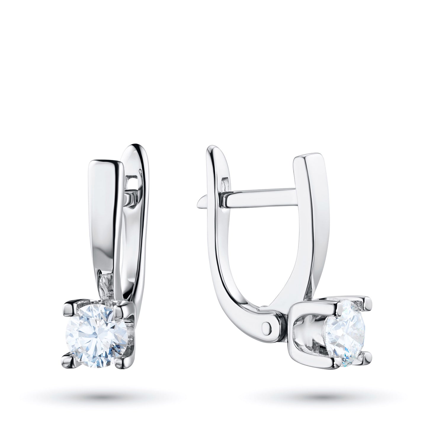 14K White Gold Earrings with Lab-Created Diamonds 1.330 CT.TW