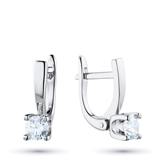 14K White Gold Earrings with Lab-Created Diamonds 1.330 CT.TW