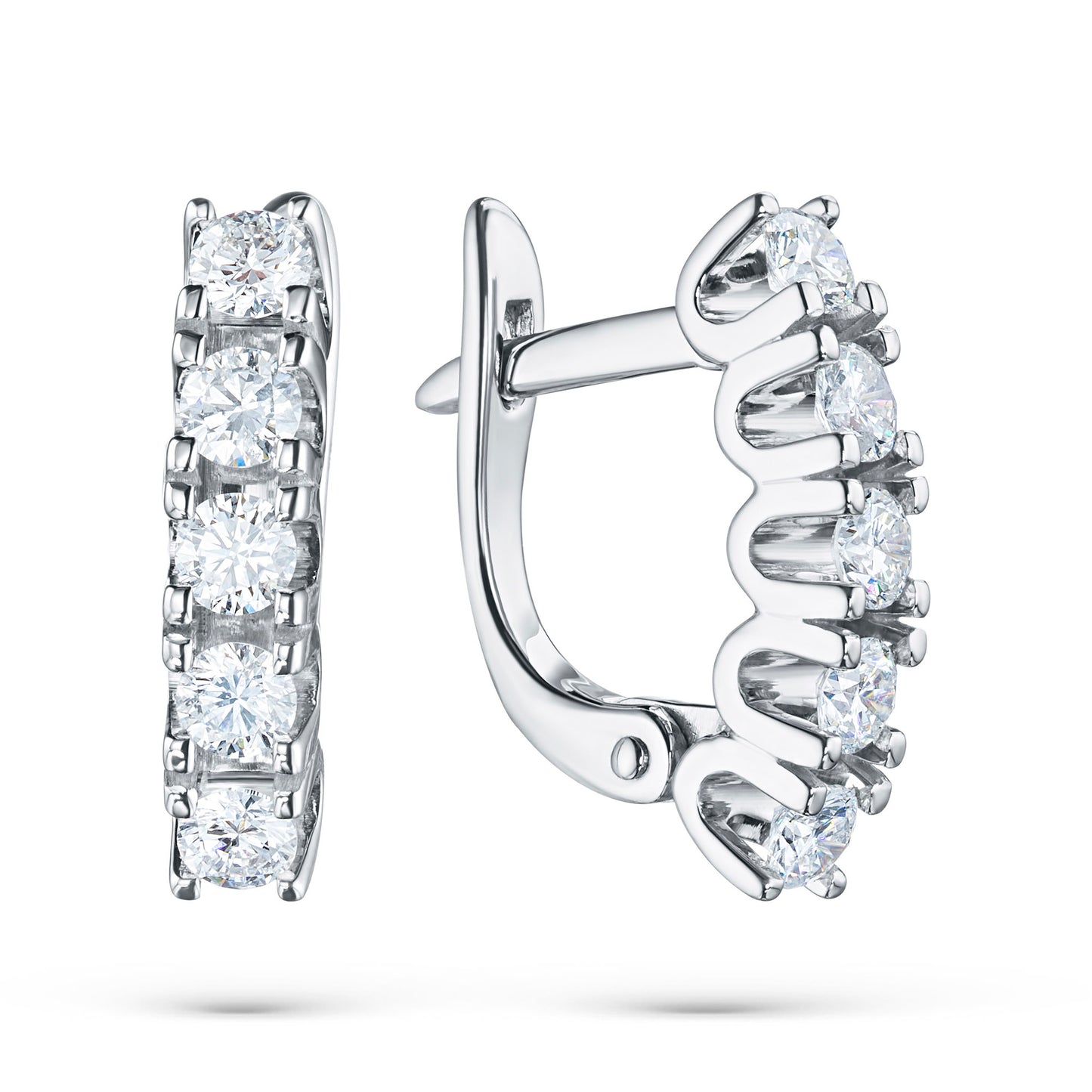 14K White Gold Earrings with Lab-Created Diamonds 10.810 CT.TW