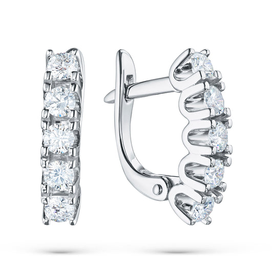 14K White Gold Earrings with Lab-Created Diamonds 10.810 CT.TW