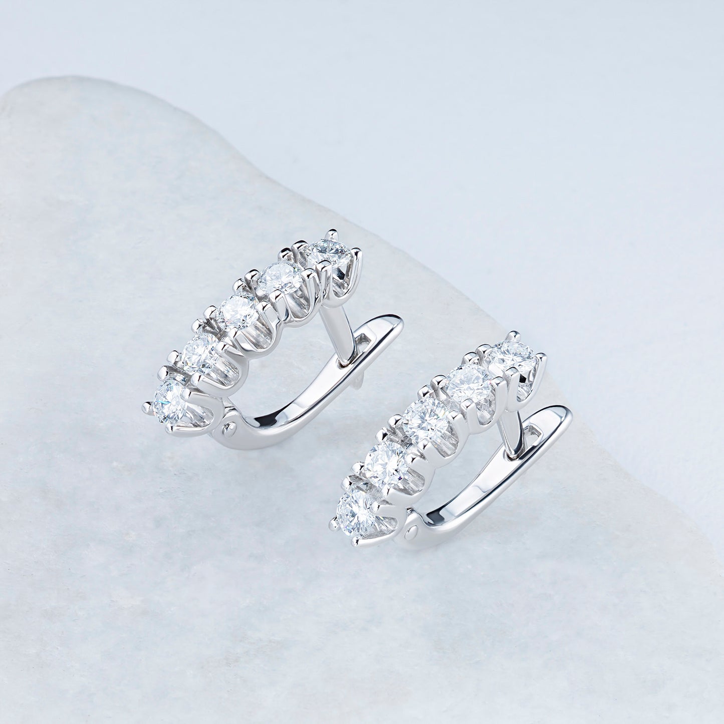 14K White Gold Earrings with Lab-Created Diamonds 10.810 CT.TW