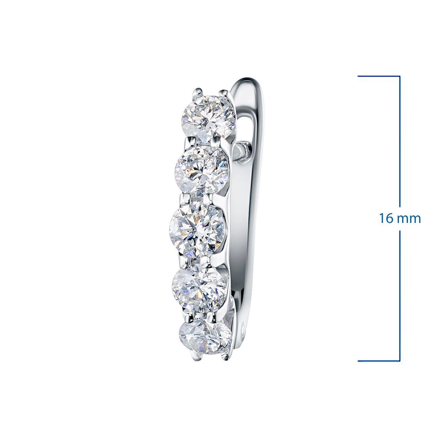 14K White Gold Earrings with Natural Diamonds 13.100 CT.TW