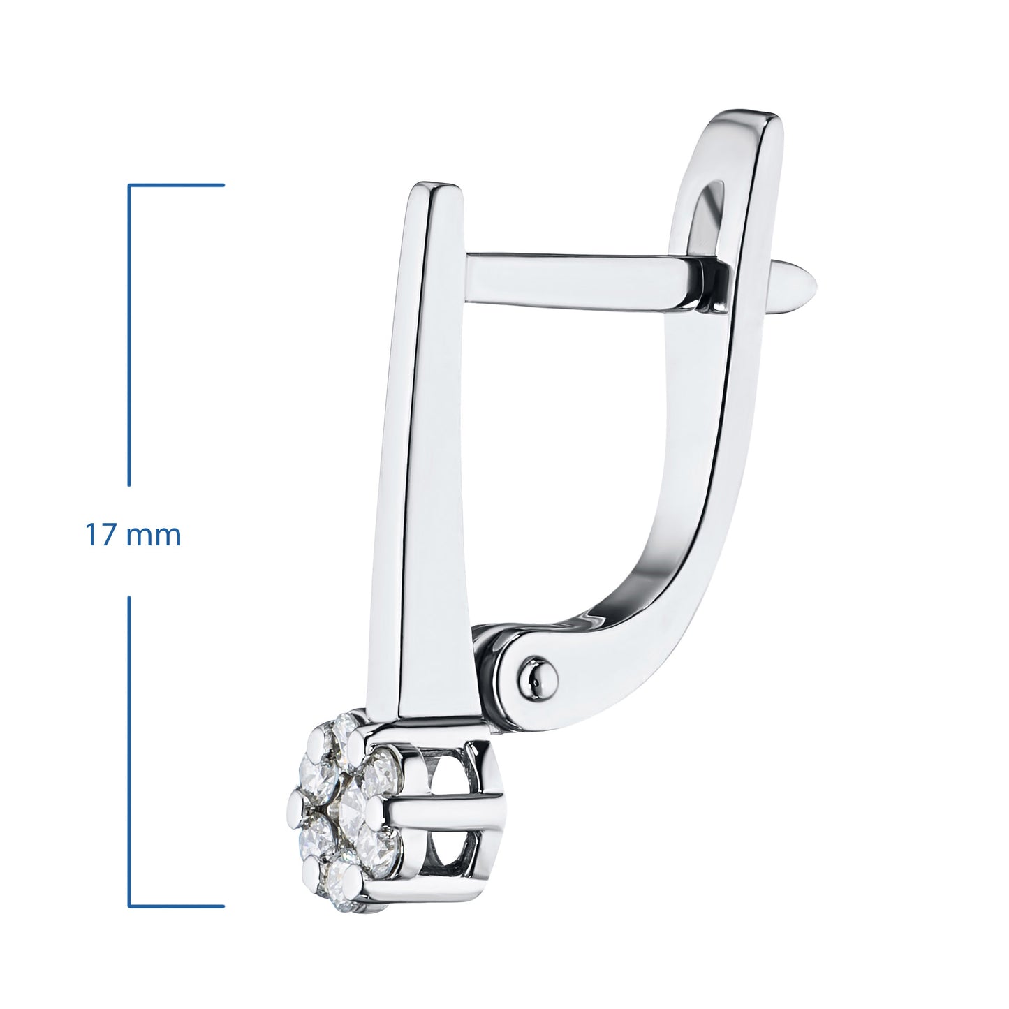 14K White Gold Earrings with Natural Diamonds 2.110 CT.TW