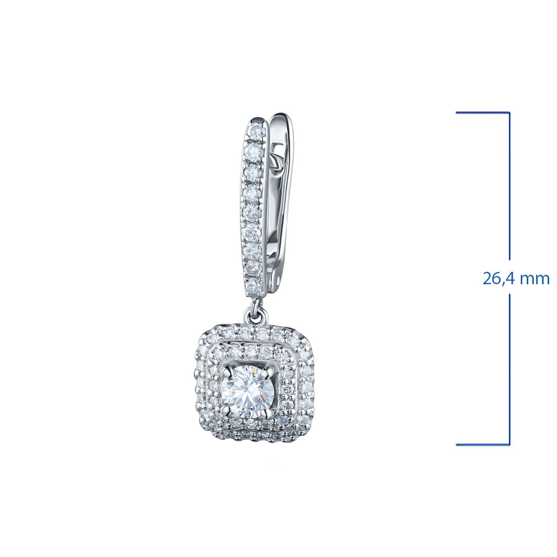 14K White Gold Earrings with Lab-Created Diamonds 53.780 CT.TW
