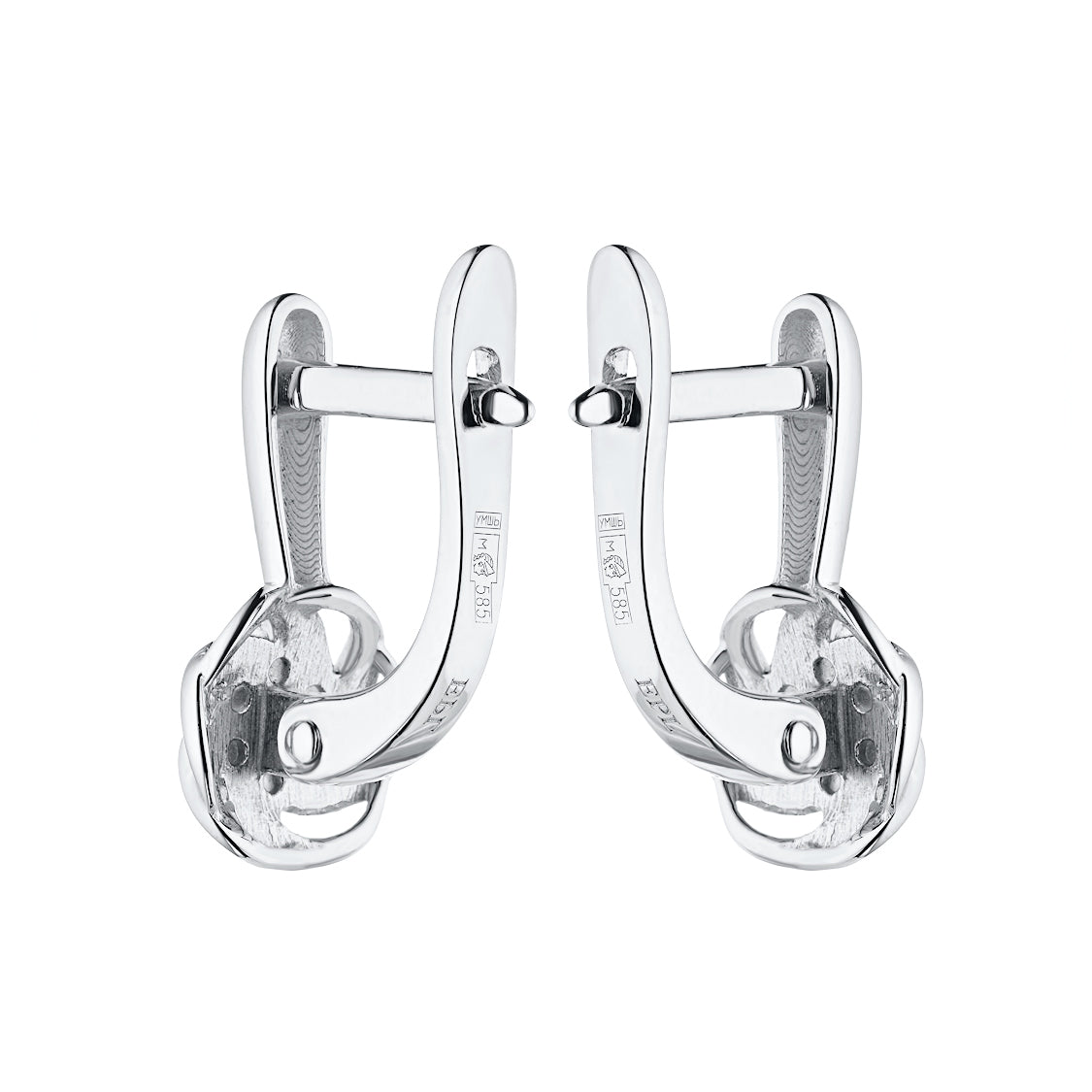 14K White Gold Earrings with Natural Diamonds 1.300 CT.TW