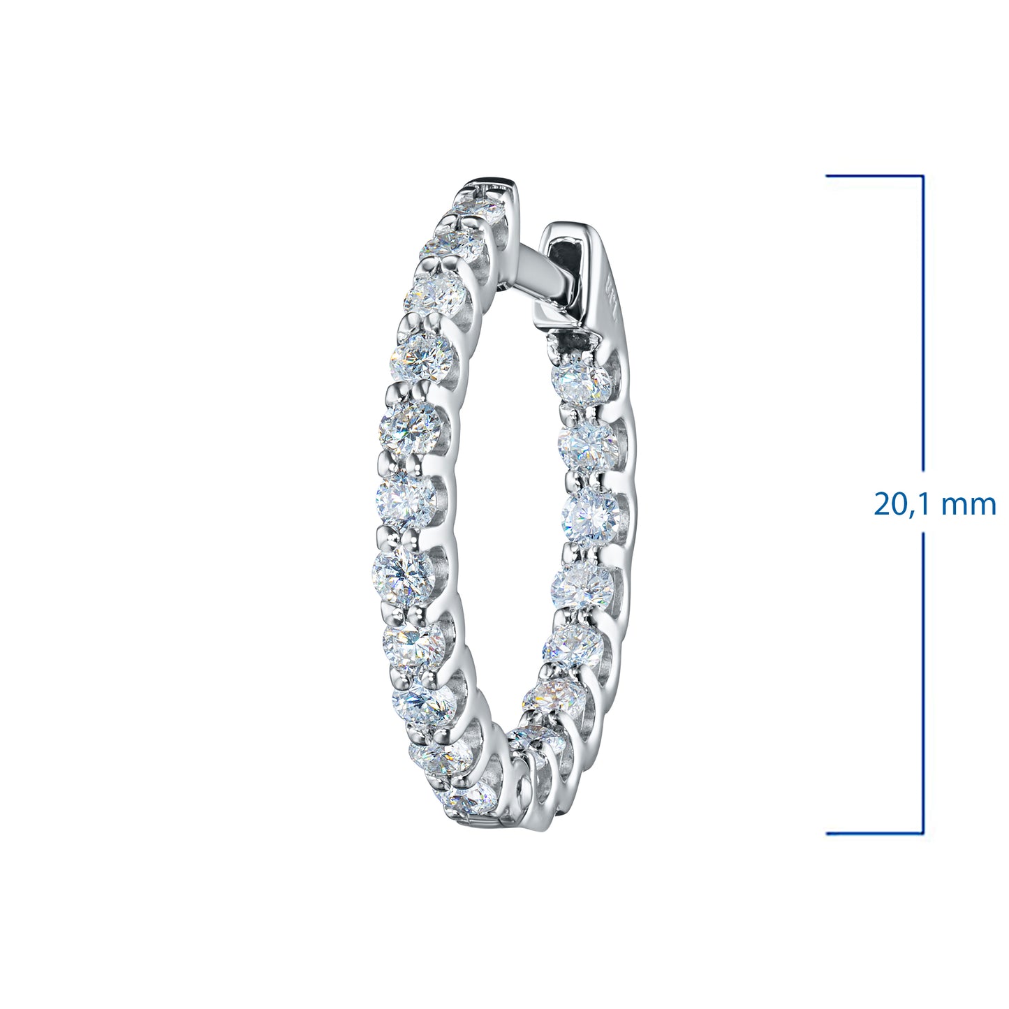 14K White Gold Earrings with Lab-Created Diamonds 50.160 CT.TW