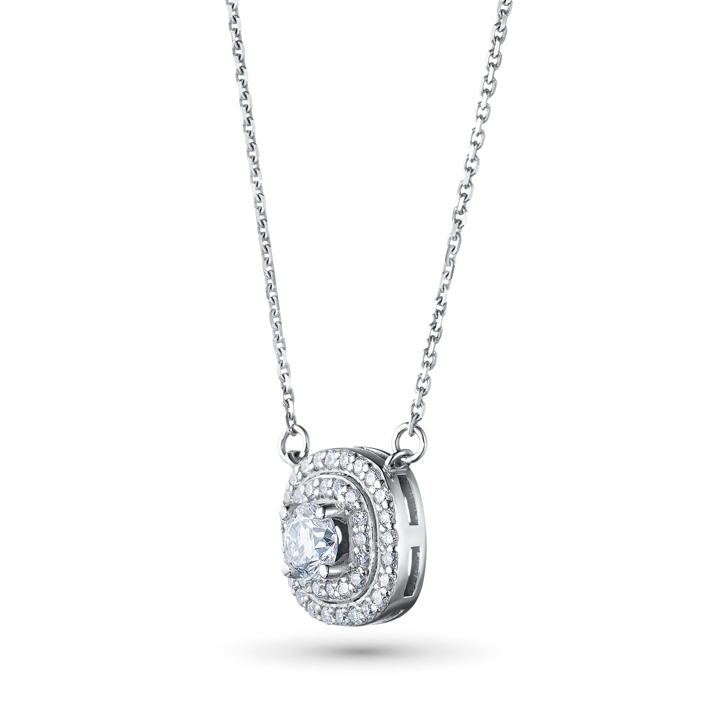 14K White Gold Necklace with Lab-Created Diamonds 16.870 CT.TW