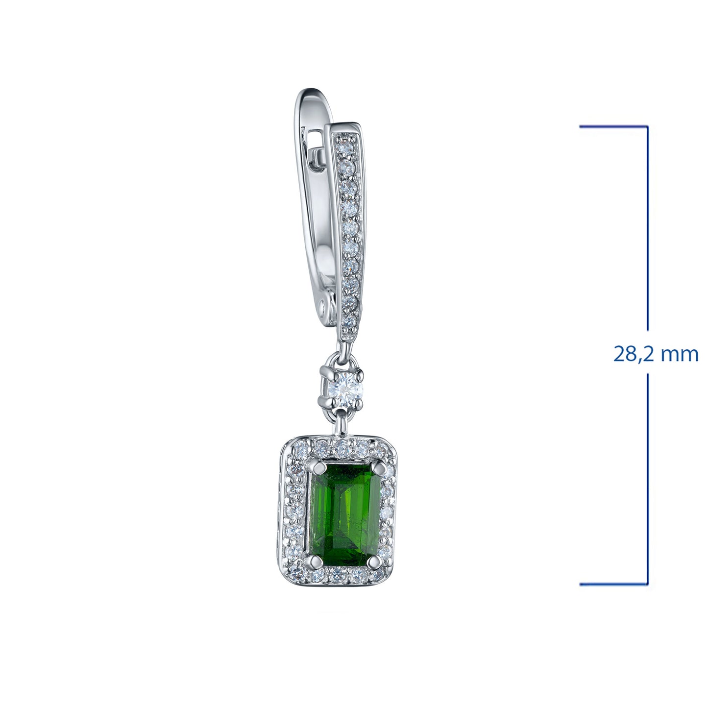 14K White Gold Earrings with Lab-Created Diamonds 19.670 CT.TW