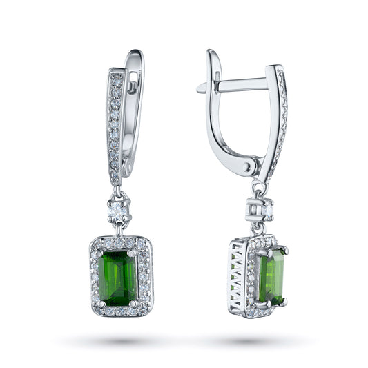 14K White Gold Earrings with Lab-Created Diamonds 19.670 CT.TW