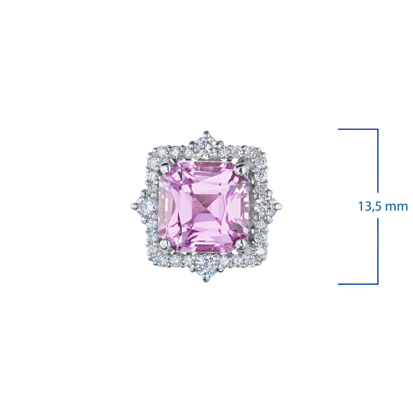 14K Yellow Gold Earring Studs with Garnet and Lab-Created Diamonds 14.950 CT.TW