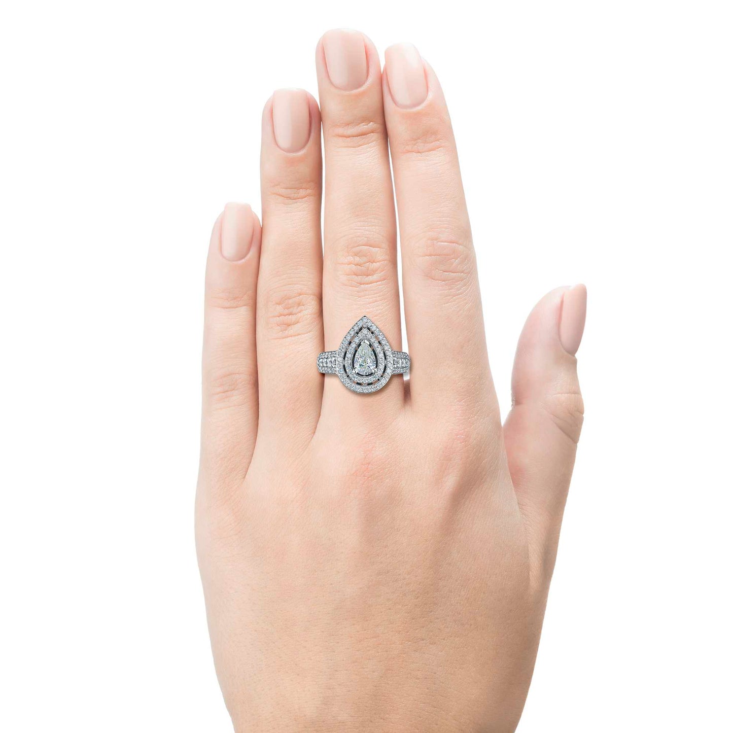 14K White Gold Ring with Lab-Created Diamonds 22.500 CT.TW