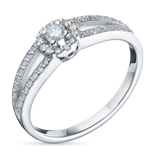 14K White Gold Ring with Natural Diamonds 9.460 CT.TW