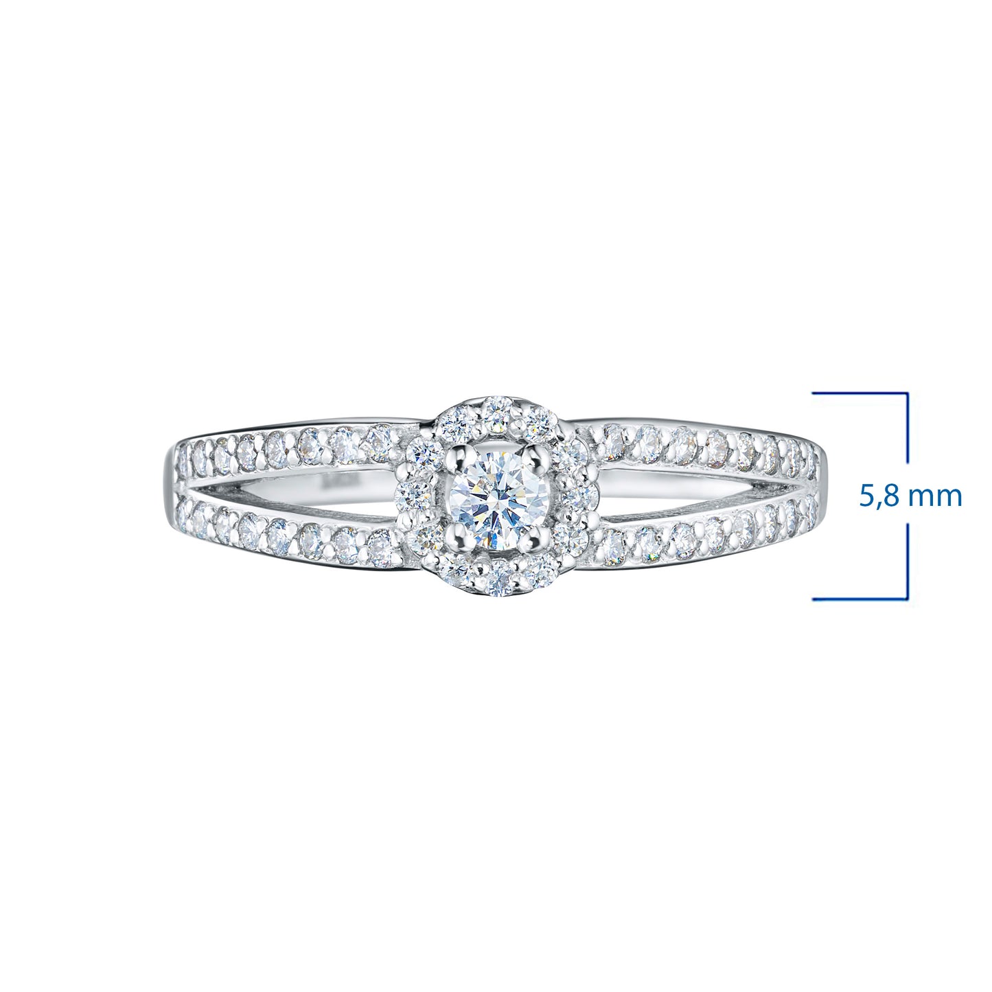 14K White Gold Ring with Natural Diamonds 9.460 CT.TW