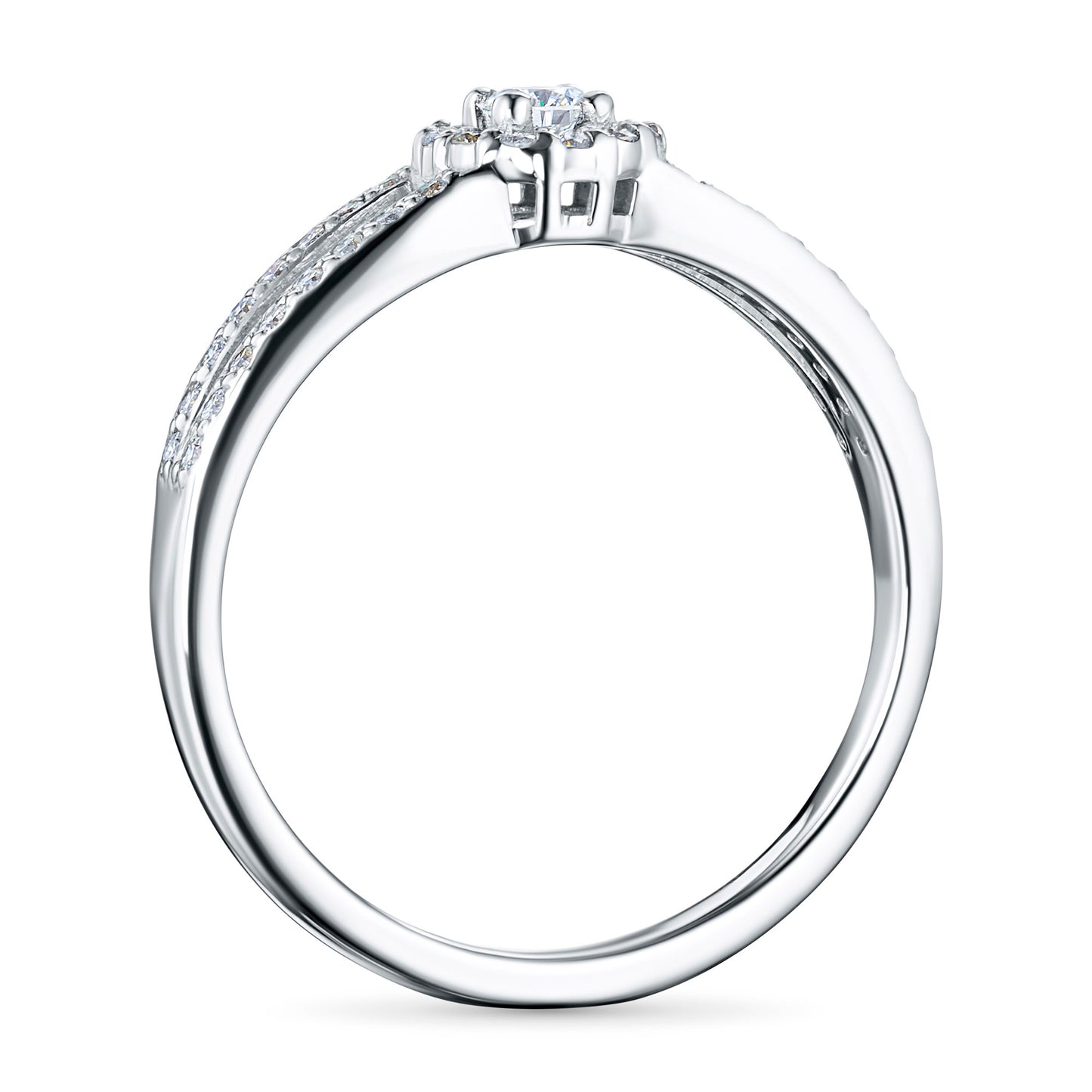 14K White Gold Ring with Natural Diamonds 9.460 CT.TW