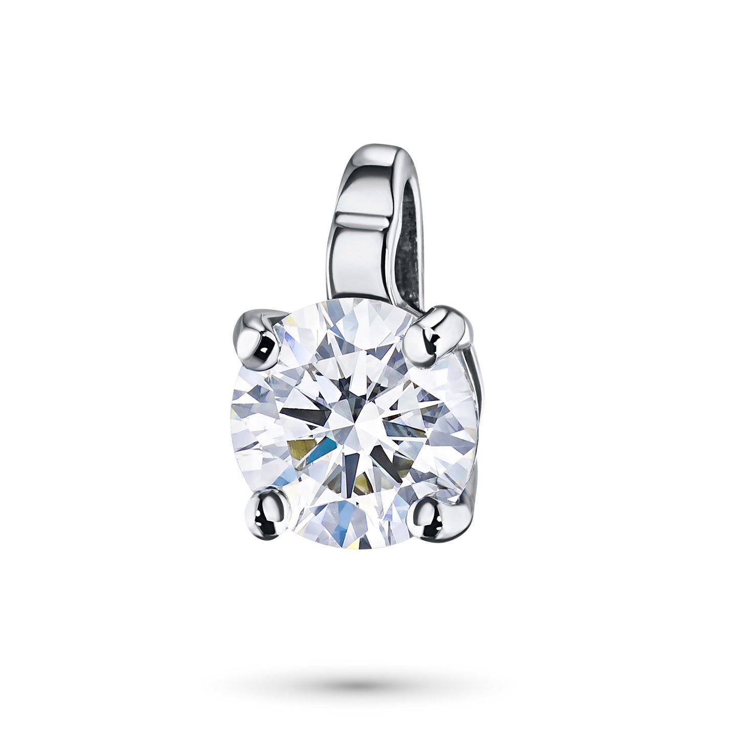 14K White Gold Pendant with Natural Diamonds 0.300 CT.TW