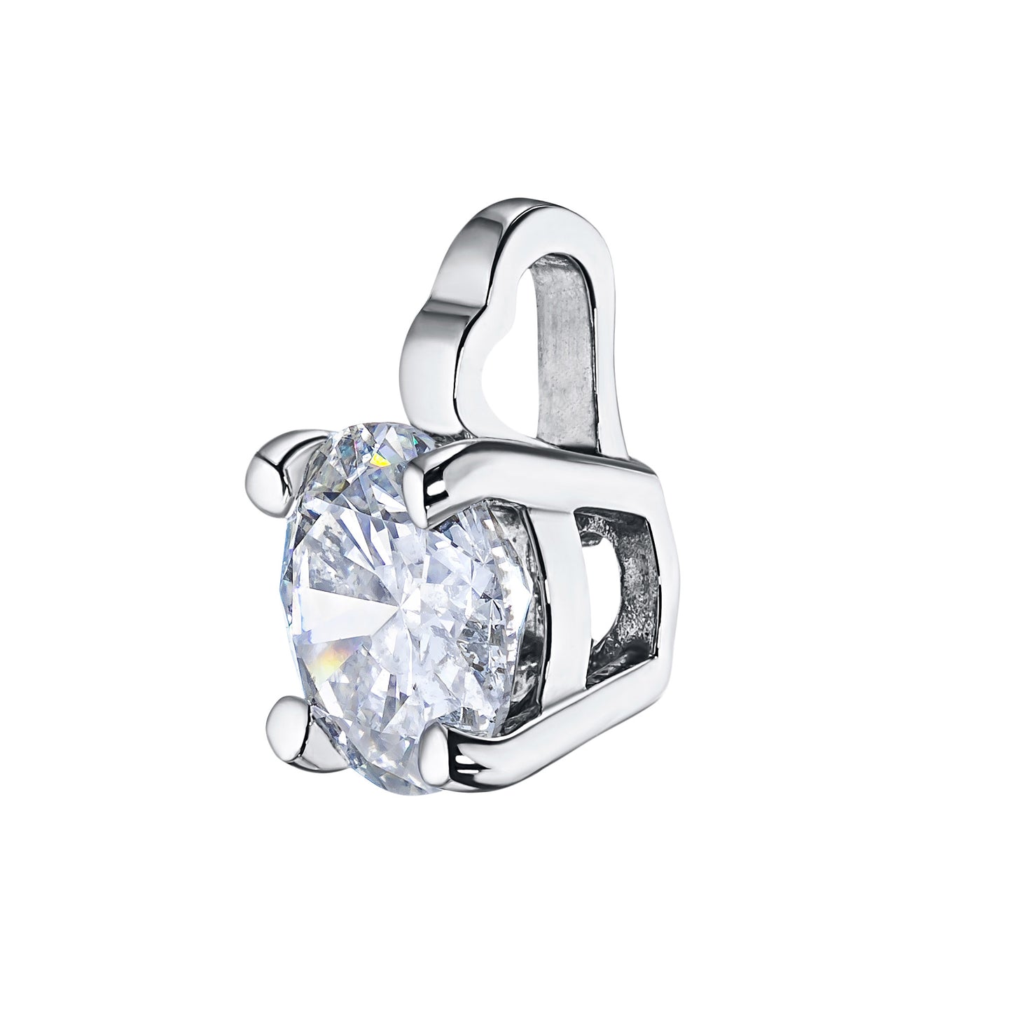 14K White Gold Pendant with Natural Diamonds 0.300 CT.TW