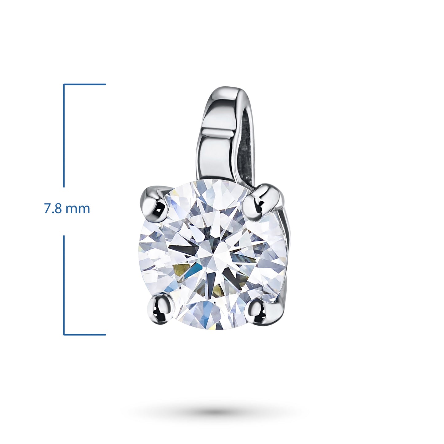 14K White Gold Pendant with Natural Diamonds 0.300 CT.TW