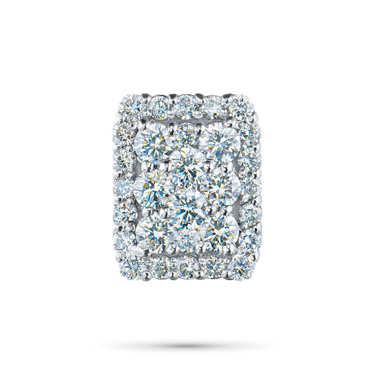 14K White Gold Pendant with Natural Diamonds 3.670 CT.TW