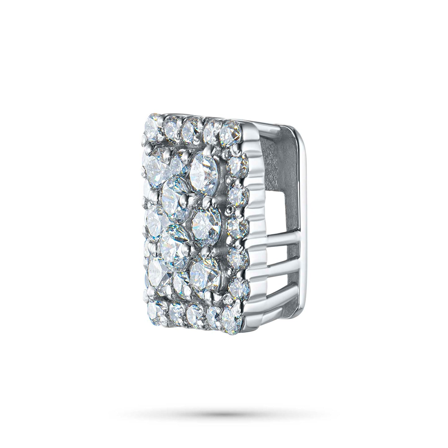 14K White Gold Pendant with Natural Diamonds 3.670 CT.TW
