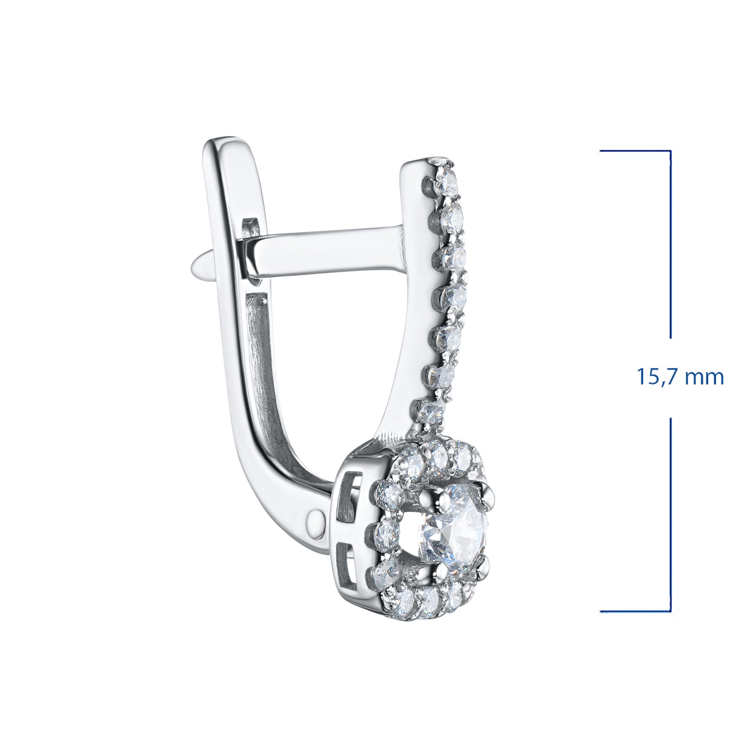 14K White Gold Earrings with Lab-Created Diamonds 14.790 CT.TW
