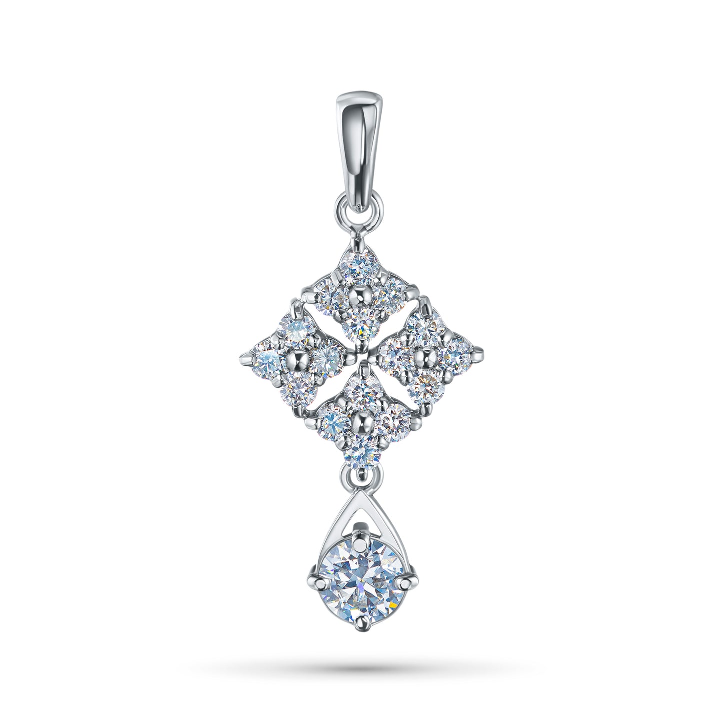 14K White Gold Pendant with Lab-Created Diamonds 7.210 CT.TW