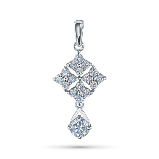 14K White Gold Pendant with Lab-Created Diamonds 7.210 CT.TW