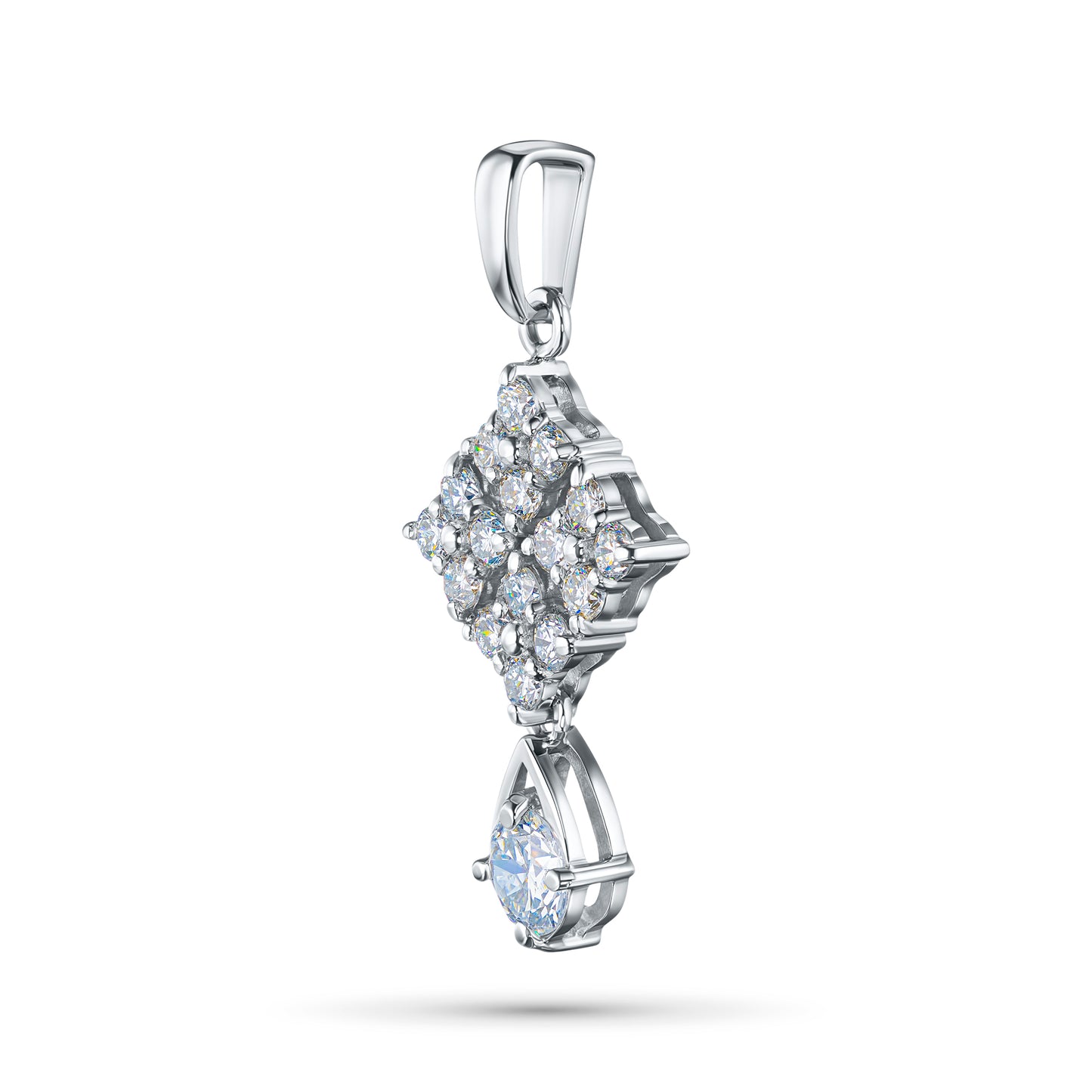 14K White Gold Pendant with Lab-Created Diamonds 7.210 CT.TW